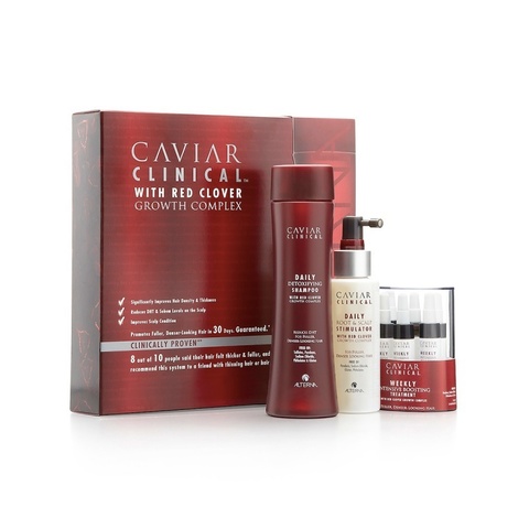 Alterna Caviar Clinical 3-Part System - Набор для профилактики и лечения выпадения волос 250 мл + 100 мл + 6*7,5 мл