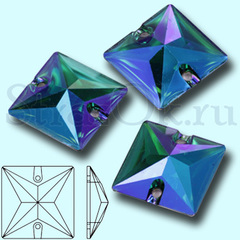 Купить пришивные стразы оптом Blue Zircon AB Square квадратные