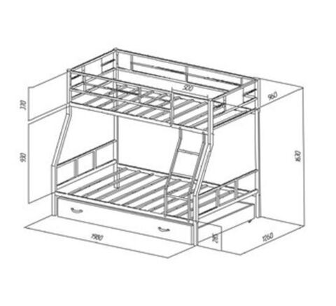 Кровать двухъярусная 