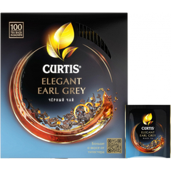 Чай Curtis черный Elegant Earl Grey,ароматизированный,мелкий лист, 100шт/уп