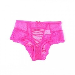 Трусики на высокой посадке Lace Strappy, розовые, M-L