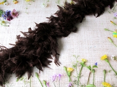 Боа куриное 78 гр, ш. 20 см, L 1,82 м, тёмно-коричневый