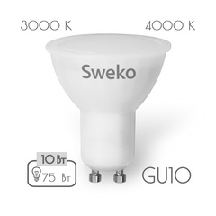 Лампа светодиодная рефлекторная Sweko 42LED-PAR16-10W-230-4000K-GU10 (Холодный свет)