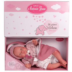 Munecas Antonio Juan Кукла-младенец Reborn Эмилия в розовом 52см, мягконабивная (81171)