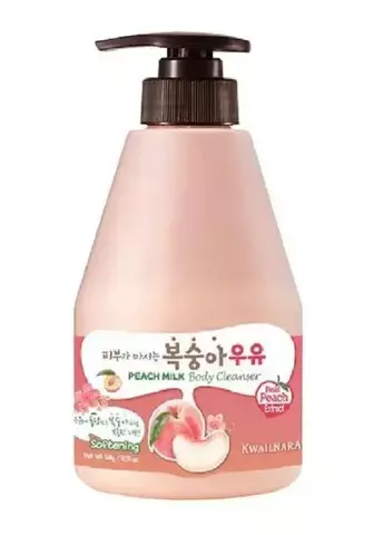 Welcos Kwailnara Peach Milk Body Cleanser Гель для душа с ароматом персика