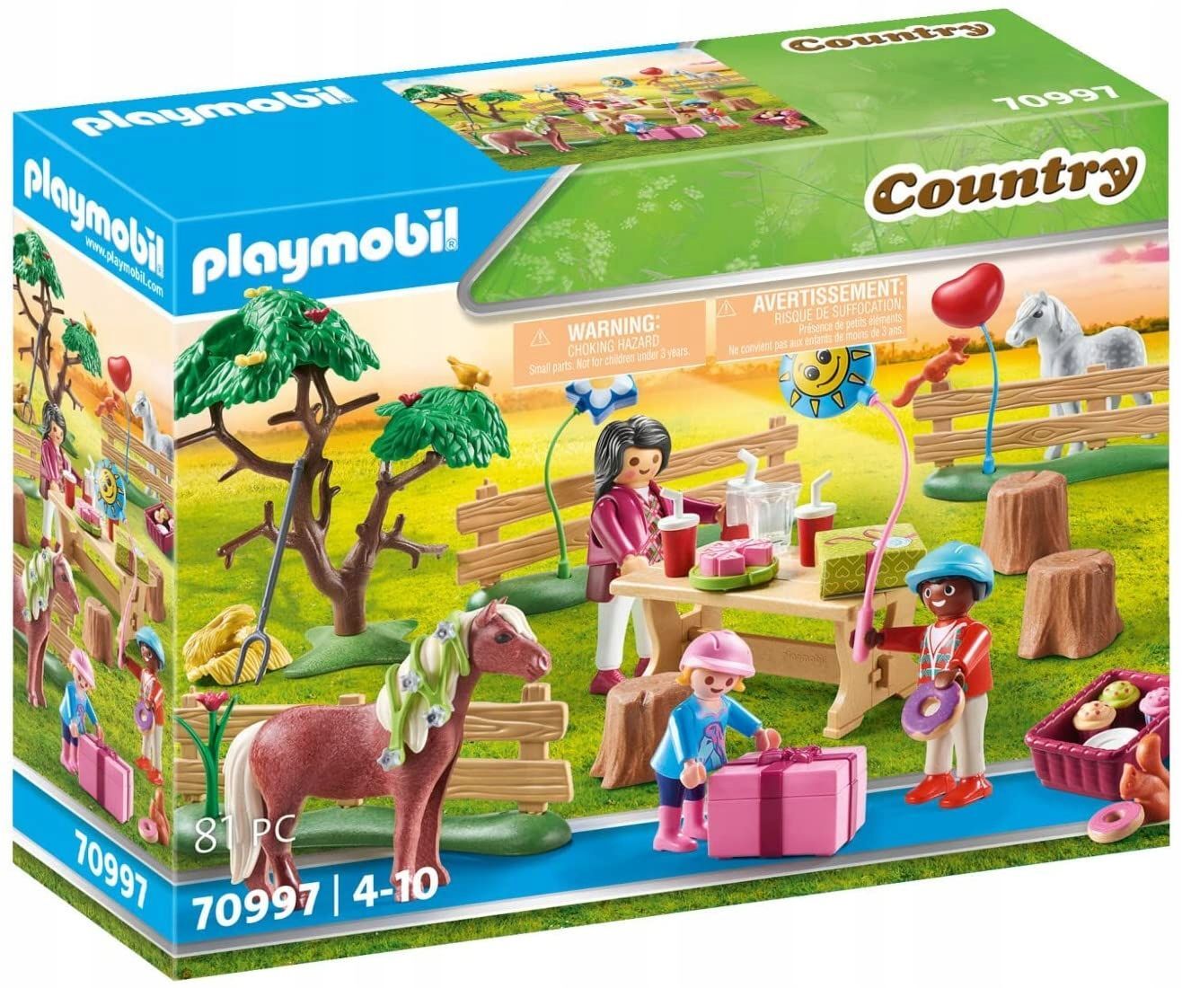 Конструктор Playmobil Country - День рождения на пони-ферме - Плеймобиль  70997 купить в Москве | Доставка по России.