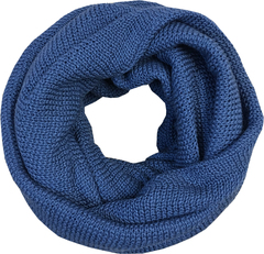 Однотонный шарф-снуд ANRU светло-синий - стильный и теплый аксессуар для демисезона и зимы.