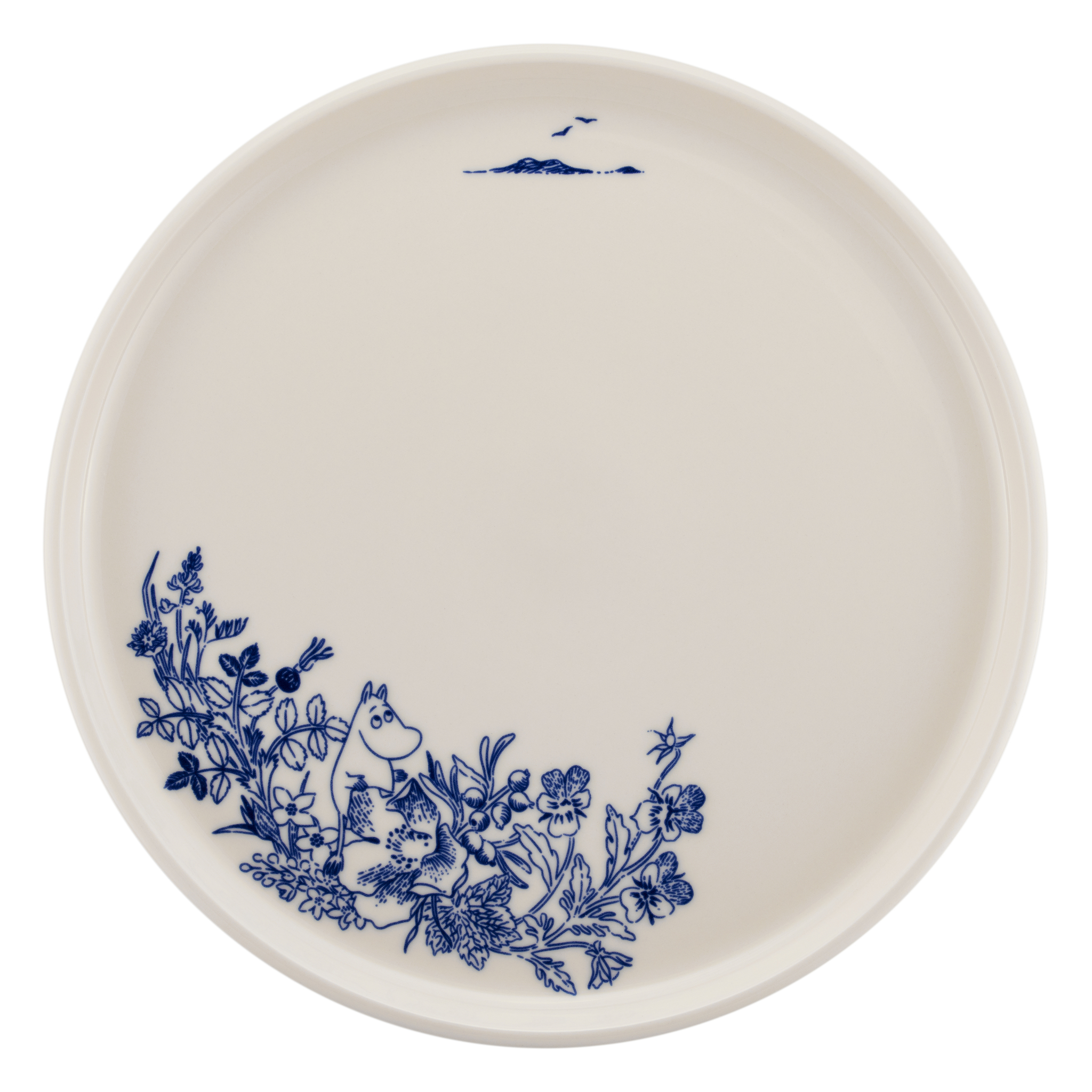 Тарелка Moomin Весна white/blue 25 см