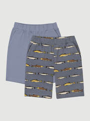 Шорты удлиненные Mjölk Рыбы/Blue Shadow, сет 2 шт.