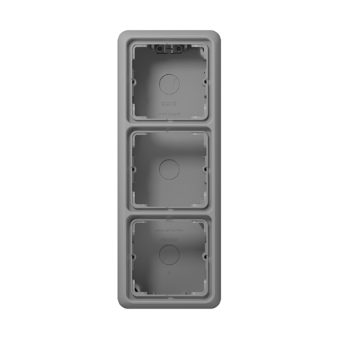 Накладная коробка на 3 поста. Цвет Серый. JUNG CD Накладные коробки. CD583AGR
