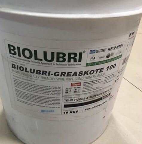 Biolubri Greasekote 100 - смазка для стальных канатов - 18 кг