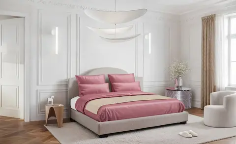 Постельное белье семейное Mollen вишнево-ягодном