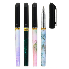 
          Набор чёрных гелевых ручек для письма 12 шт, Yulin, красивые подарочные ручки для школы и учебы с мраморным рисунком, наконечник 0.7 мм, чернила чёрного цвета