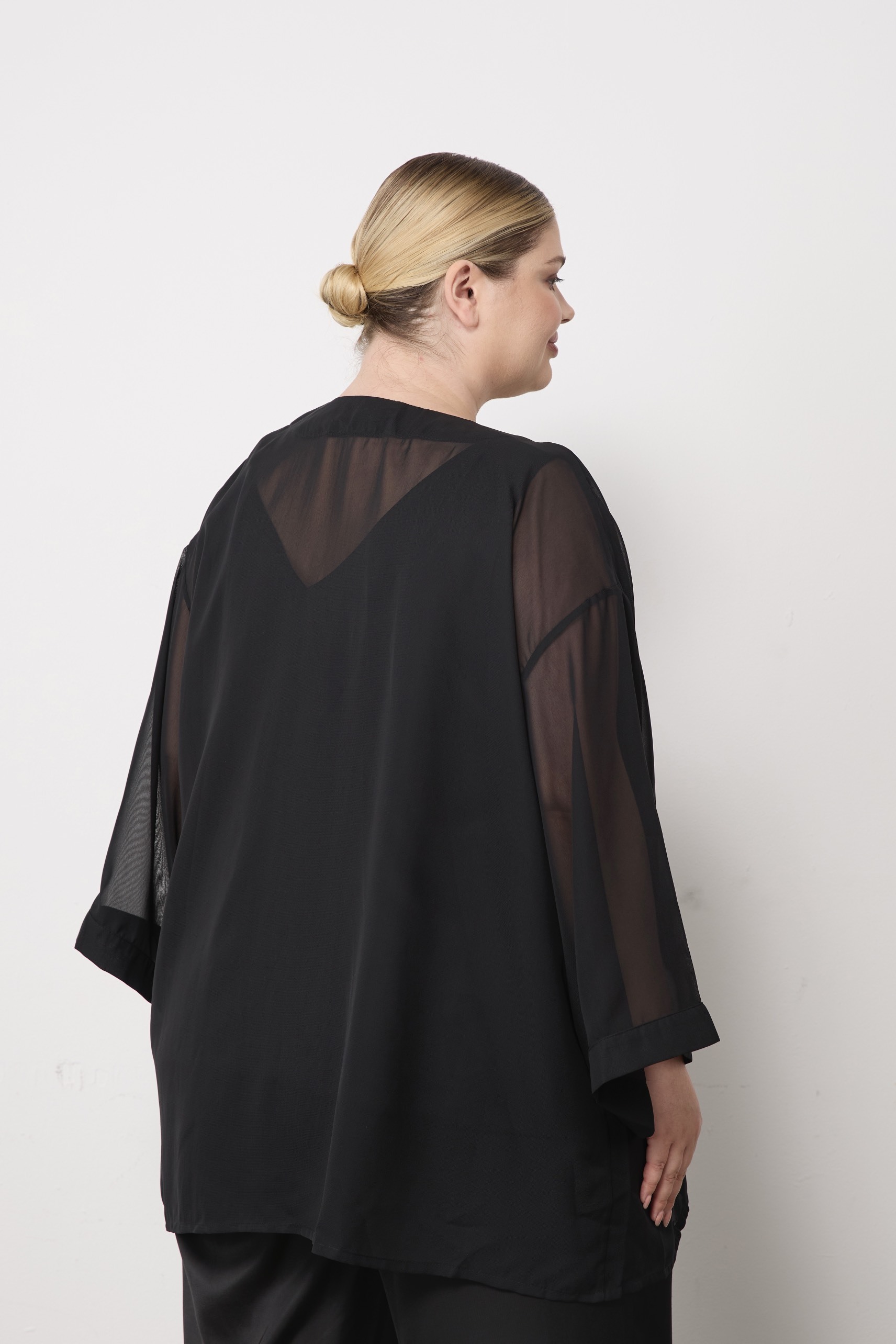 Накидка из шифона, черный