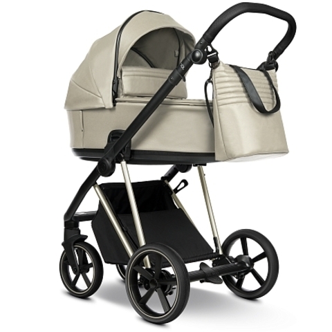 ROAN Коляска 2 в1 Sol Luxury короб + прогулка leather/Almond Sugar /Cham