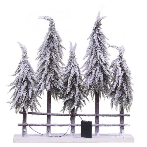 Изделие декоративное "Елки" с подсветкой, (AAx3 н/п), L56 W12 H60 см