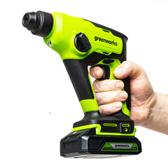 Перфоратор Greenworks GD24SDS1 24V (1,2 Дж) аккумуляторный, без АКБ и ЗУ