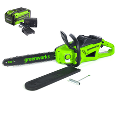 Цепная пила Greenworks GD40CS20XK8 40V (40 см) аккумуляторная, с АКБ 8 А/ч и ЗУ