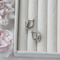 Швензы фриформ 16*12 мм с английским замком, родий, Ш130