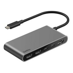 Хаб USB-C Belkin USB-C Hub 5-в-1 100W, серый космос