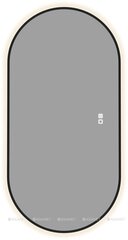 Aquanet 367657 Зеркало Контур овал 600х1200 LED ТХ, антипар, цв. черный (367657) фото