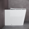 Ceramica Nova Cubic CN1809 Напольный пристенный унитаз-соло с ультра тонким сидением с функцией плавного закрытия, цвет: белый