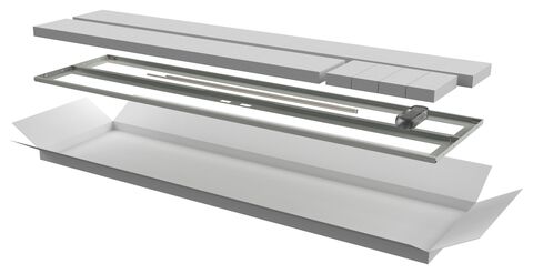 ITK Дверь перфор. двустворч. для шкафа LINEA N 42U 600мм сер