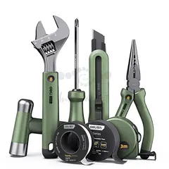 Набор ручного инструмента "Home Series Green" Deli HT0008L  8 предметов