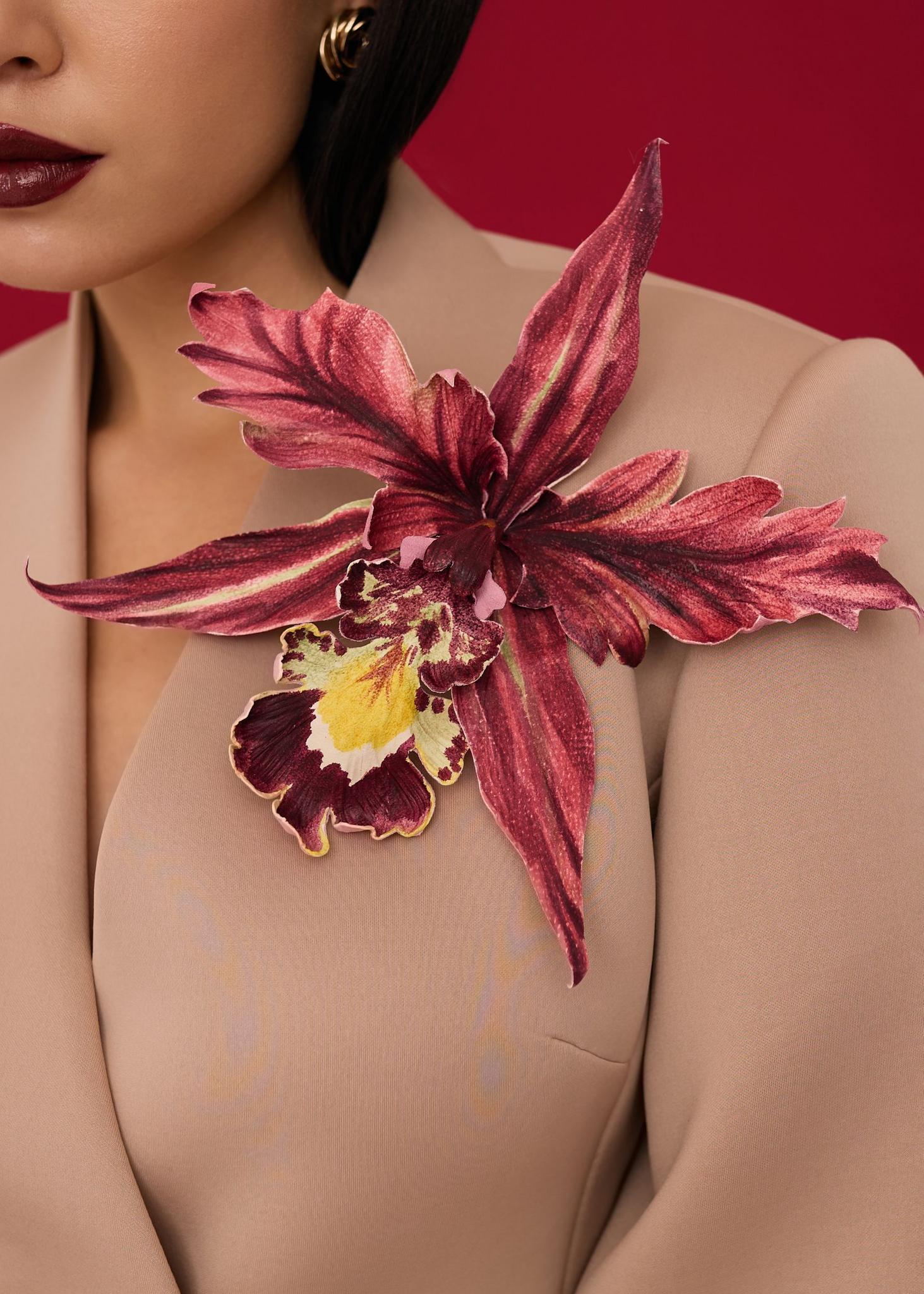 Брошь Орхидея Вуил