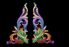 Силиконовый молд № 0013 Вензели