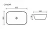 Ceramica Nova CN6049MW Умывальник чаша накладная овальная (цвет Белый Матовый) Element 600*380*138мм