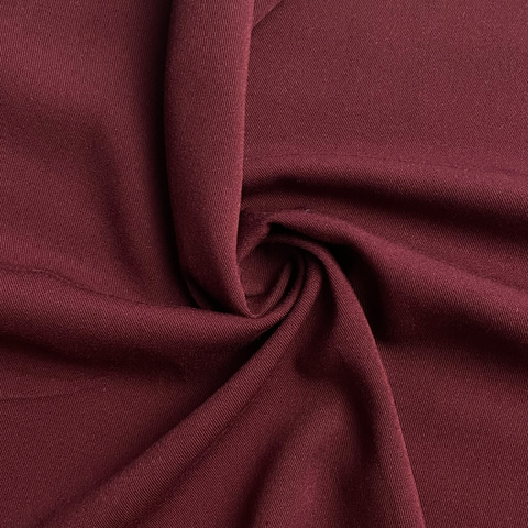 Штапель твил вискозный ш142см 97%rayon 3%спандекс, цвет бордовый
