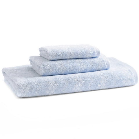 Полотенце 30х46 Kassatex Wavy Whisper Blue голубое