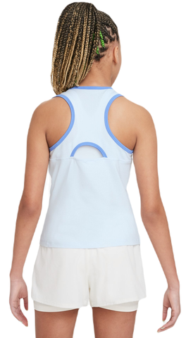 Топ для девочек Nike Court Dri-Fit Victory Tank - blue tint/polar/white