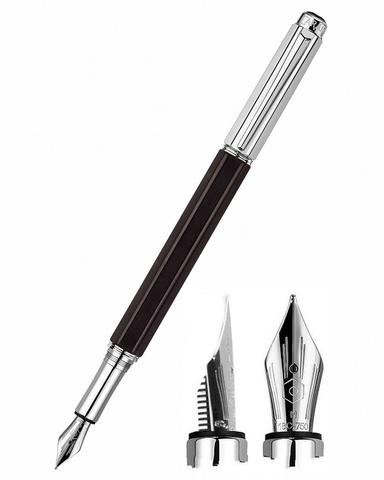 Перьевая ручка Caran d'Ache Varius Ebony Silver Plated (4490.076)