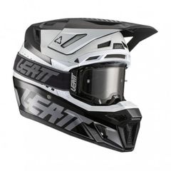 Шлем Leatt 8.5 Carbon V21.1 черно-белый L(59-60) + очки Velocity 5.5