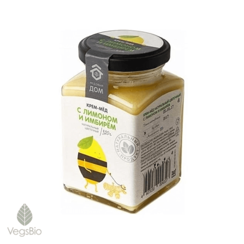 Крем-мед натуральный цветочный с имберем и лимоном