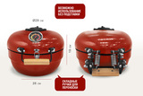 Портативный керамический гриль TRAVELLER 12 дюймов (красный) (30,5 см) фото №8