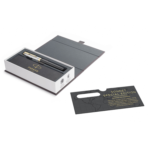 Ручка перьевая Parker Sonnet, Matte Black GT, F (2054834)