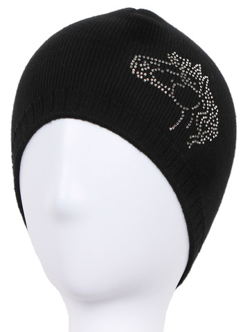 Черная шапка со стразами Doll