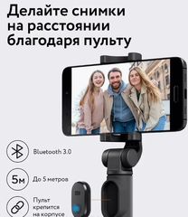 Трипод/монопод Xiaomi Mi Bluetooth Selfie Stick Tripod, черный (XMZPG01YM)