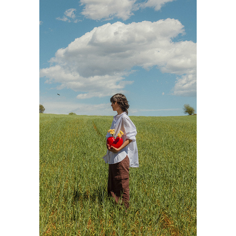 Ваза для цветов 15.5см Doiy Love красная