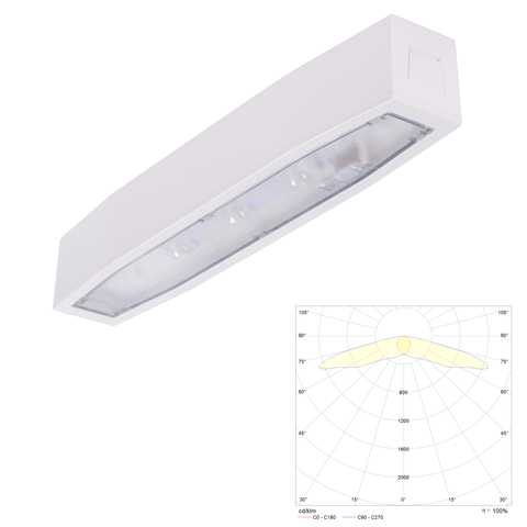 Потолочный светильник аварийного освещения IP54 для эвакуационных путей Suprema LED SС NT Intelight – внешний вид