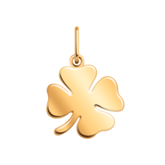 50246 -  Подвеска-талисман клевер из золота 585 пробы