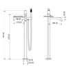 Boheme 129-NB.2 Смеситель STICK напольный Nickel Brush c ручкой TOUCH