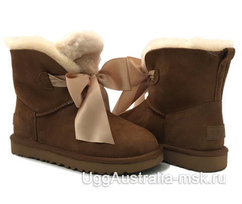 UGG Gita Bow Mini Boot Chestnut