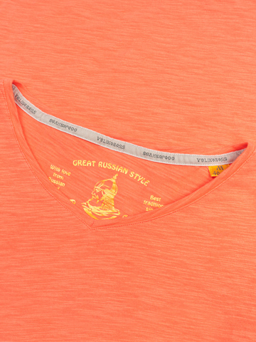 Женская футболка «Великоросс» персикового цвета