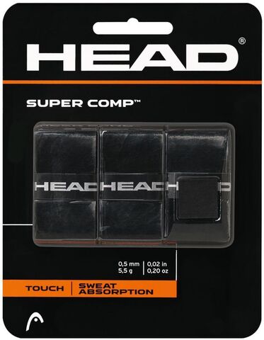 Намотки теннисные Head Super Comp black 3P