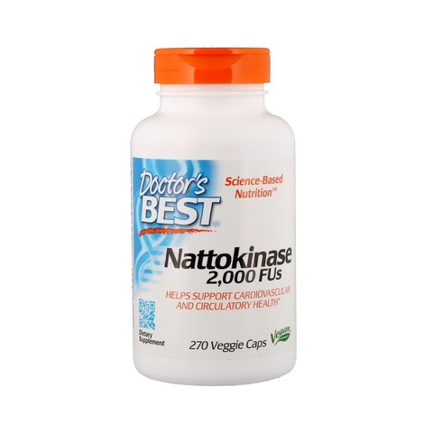 Doctor's Best, Наттокиназа, 2000 FU, 270 растительных капсул