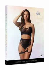 Эротический комплект из сетки Bra Set With Garters - 